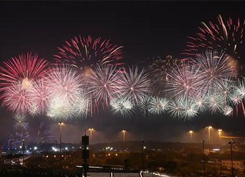 克山县焰火晚会